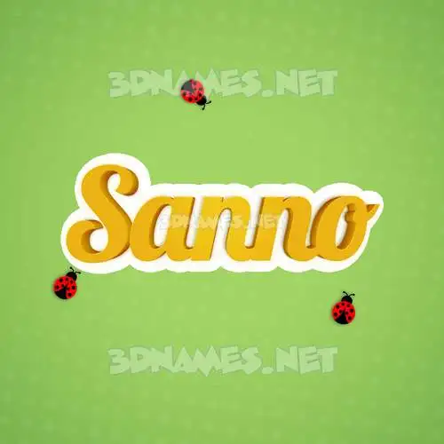 sanno in Ladybugs style - 3D name wallpaper