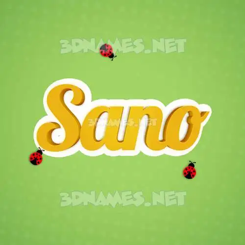 sano in Ladybugs style - 3D name wallpaper sano in Ladybugs style - 3D name wallpaper