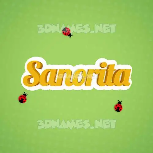 sanorita in Ladybugs style - 3D name wallpaper sanorita in Ladybugs style - 3D name wallpaper