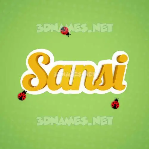 sansi in Ladybugs style - 3D name wallpaper sansi in Ladybugs style - 3D name wallpaper