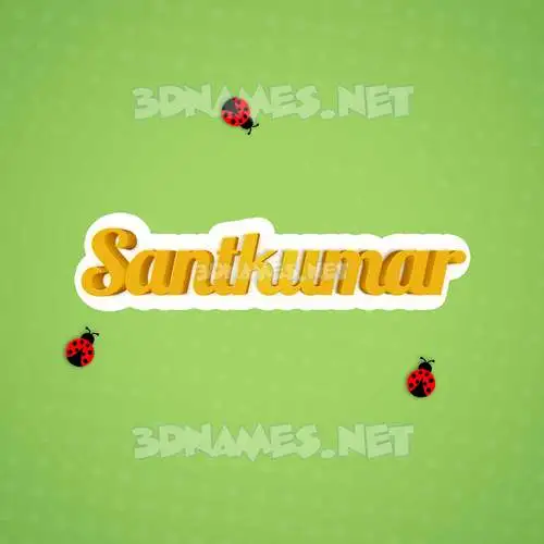 santkumar in Ladybugs style - 3D name wallpaper santkumar in Ladybugs style - 3D name wallpaper