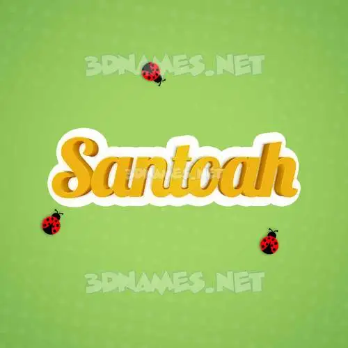 santoah in Ladybugs style - 3D name wallpaper santoah in Ladybugs style - 3D name wallpaper