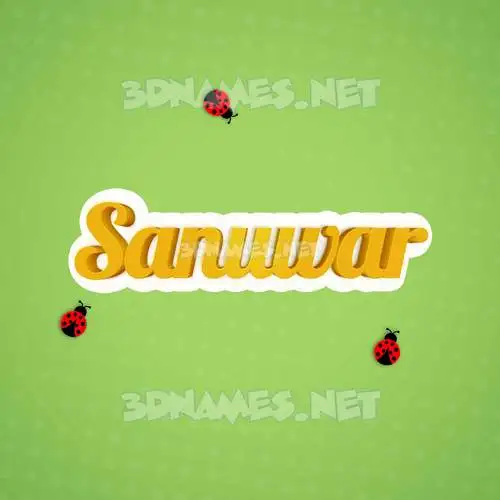 sanuwar in Ladybugs style - 3D name wallpaper