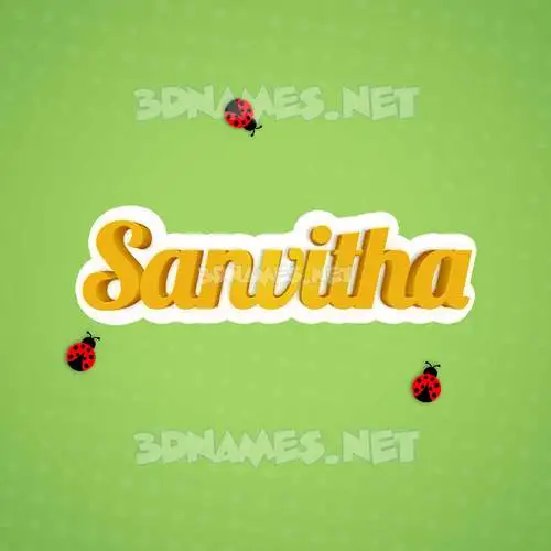 sanvitha in Ladybugs style - 3D name wallpaper