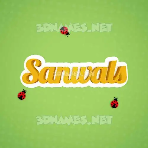 sanwals in Ladybugs style - 3D name wallpaper