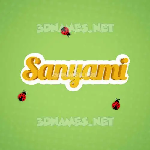 sanyami in Ladybugs style - 3D name wallpaper