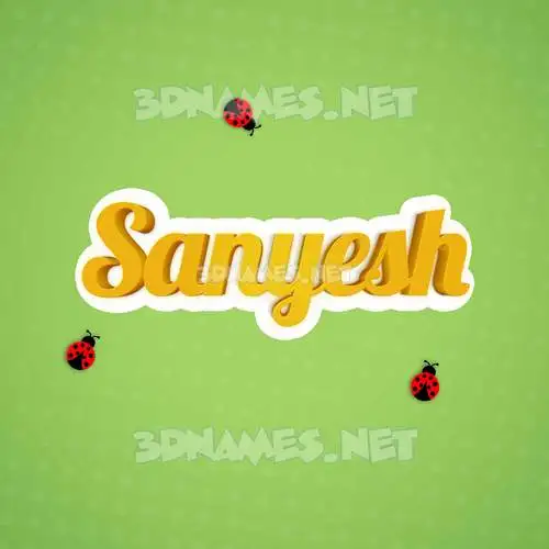 sanyesh in Ladybugs style - 3D name wallpaper