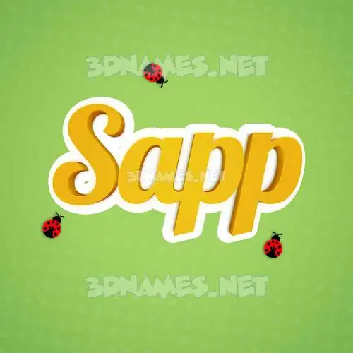 sapp in Ladybugs style - 3D name wallpaper sapp in Ladybugs style - 3D name wallpaper