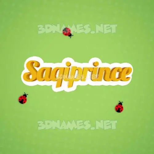 saqiprince in Ladybugs style - 3D name wallpaper saqiprince in Ladybugs style - 3D name wallpaper