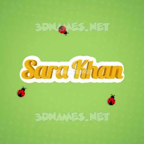 sara khan in Ladybugs style - 3D name wallpaper