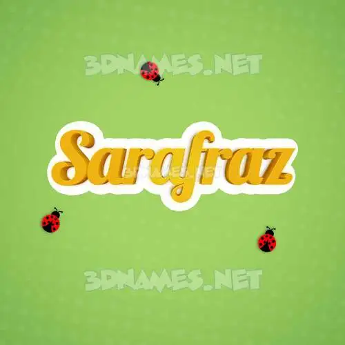 sarafraz in Ladybugs style - 3D name wallpaper
