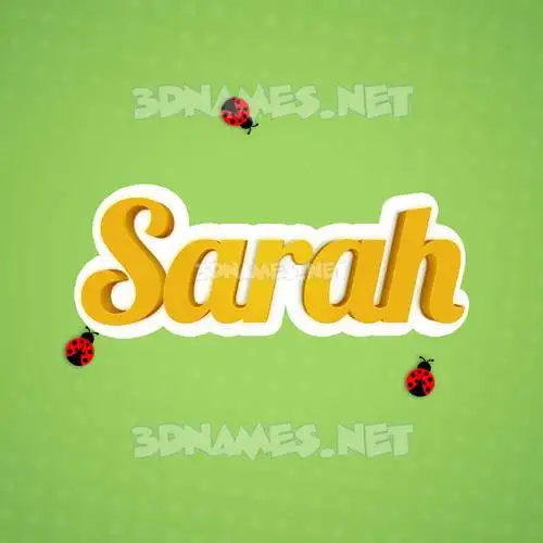 sarah in Ladybugs style - 3D name wallpaper