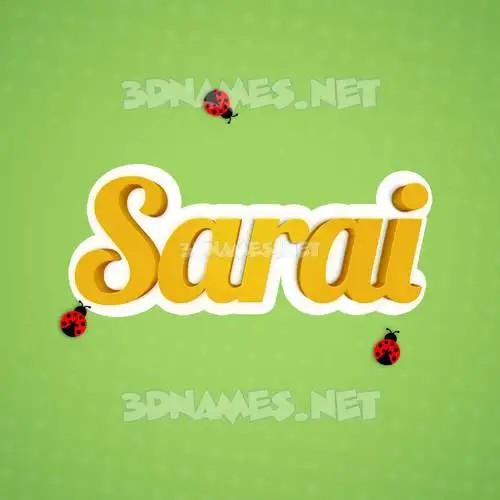 sarai in Ladybugs style - 3D name wallpaper sarai in Ladybugs style - 3D name wallpaper