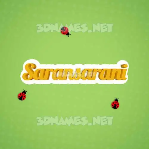 saransarani in Ladybugs style - 3D name wallpaper