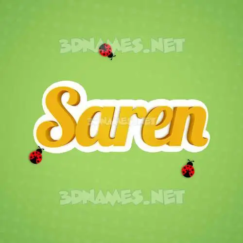 saren in Ladybugs style - 3D name wallpaper saren in Ladybugs style - 3D name wallpaper