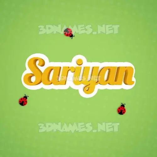 sariyan in Ladybugs style - 3D name wallpaper