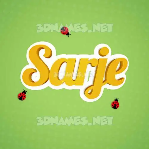 sarje in Ladybugs style - 3D name wallpaper sarje in Ladybugs style - 3D name wallpaper