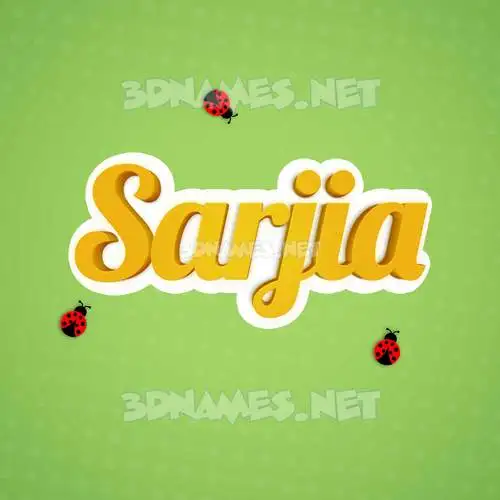 sarjia in Ladybugs style - 3D name wallpaper