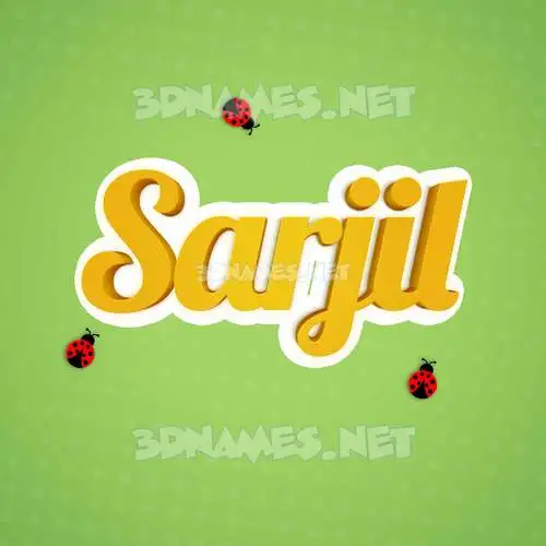 sarjil in Ladybugs style - 3D name wallpaper sarjil in Ladybugs style - 3D name wallpaper