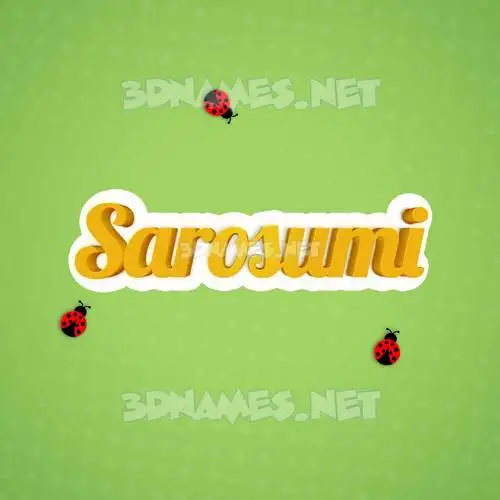 sarosumi in Ladybugs style - 3D name wallpaper sarosumi in Ladybugs style - 3D name wallpaper