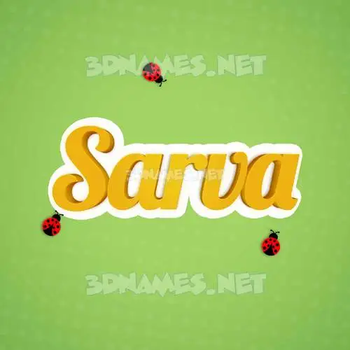 sarva in Ladybugs style - 3D name wallpaper