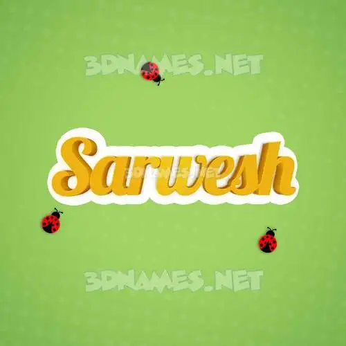 sarwesh in Ladybugs style - 3D name wallpaper