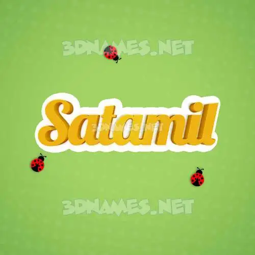 satamil in Ladybugs style - 3D name wallpaper satamil in Ladybugs style - 3D name wallpaper