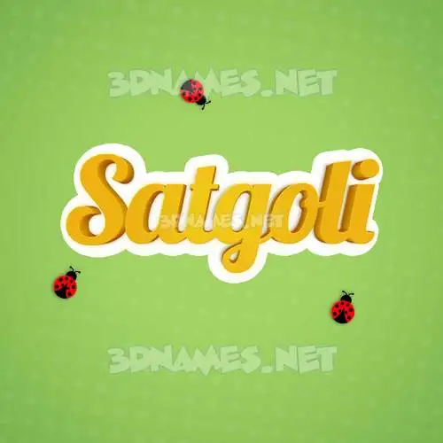 satgoli in Ladybugs style - 3D name wallpaper satgoli in Ladybugs style - 3D name wallpaper