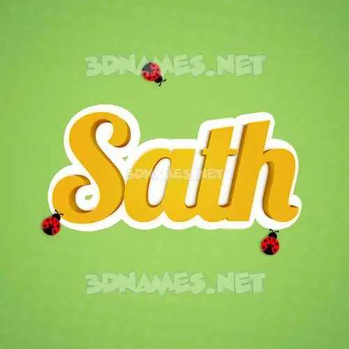 sath in Ladybugs style - 3D name wallpaper