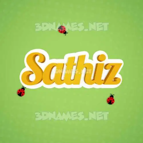 sathiz in Ladybugs style - 3D name wallpaper sathiz in Ladybugs style - 3D name wallpaper