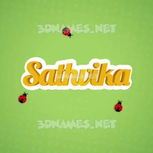 sathvika in Ladybugs style - 3D name wallpaper sathvika in Ladybugs style - 3D name wallpaper