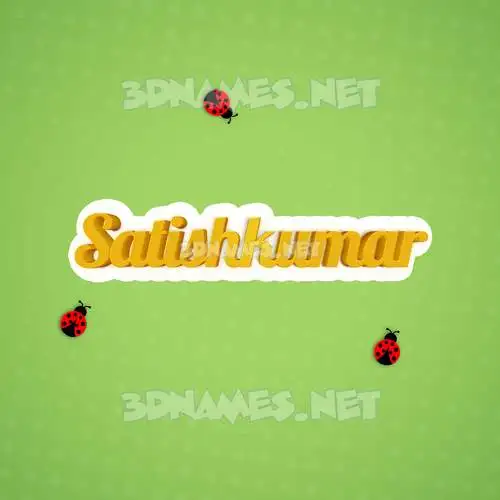 satishkumar in Ladybugs style - 3D name wallpaper