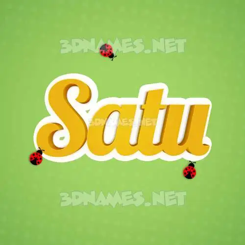 satu in Ladybugs style - 3D name wallpaper satu in Ladybugs style - 3D name wallpaper
