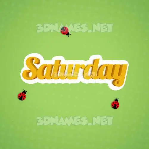 saturday in Ladybugs style - 3D name wallpaper saturday in Ladybugs style - 3D name wallpaper