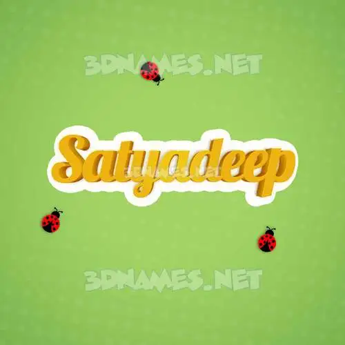 satyadeep in Ladybugs style - 3D name wallpaper