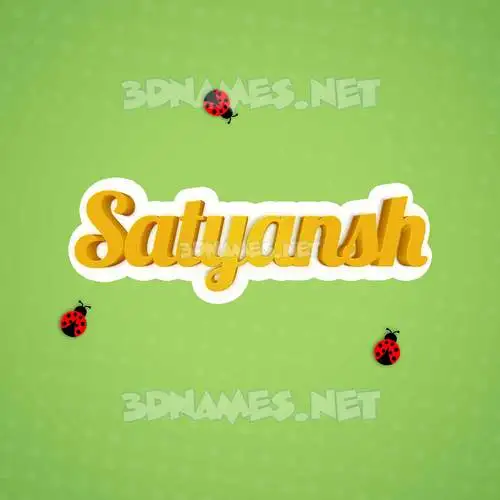 satyansh in Ladybugs style - 3D name wallpaper