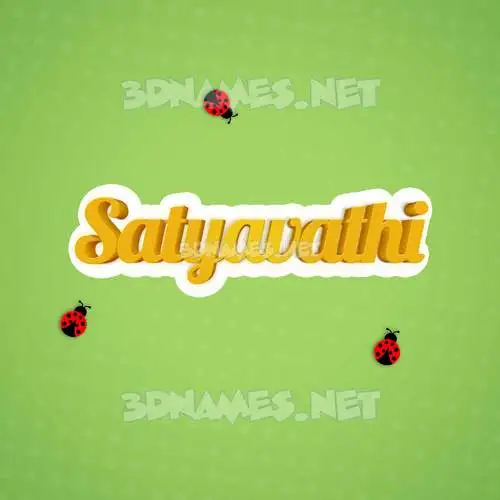 satyavathi in Ladybugs style - 3D name wallpaper