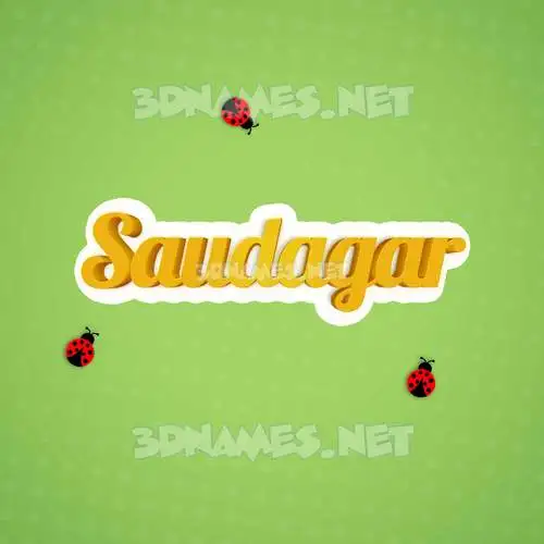 saudagar in Ladybugs style - 3D name wallpaper