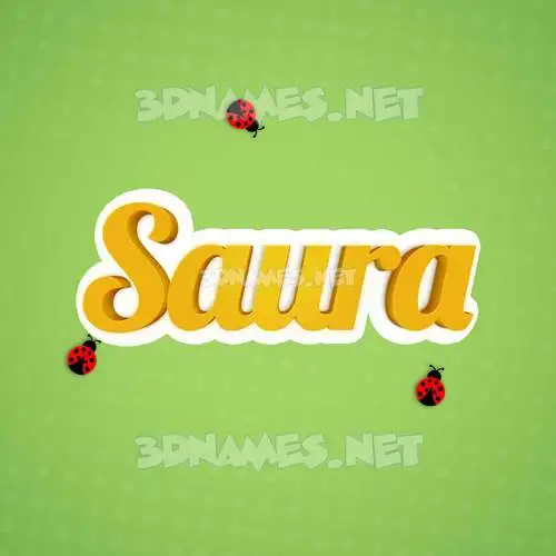 saura in Ladybugs style - 3D name wallpaper saura in Ladybugs style - 3D name wallpaper