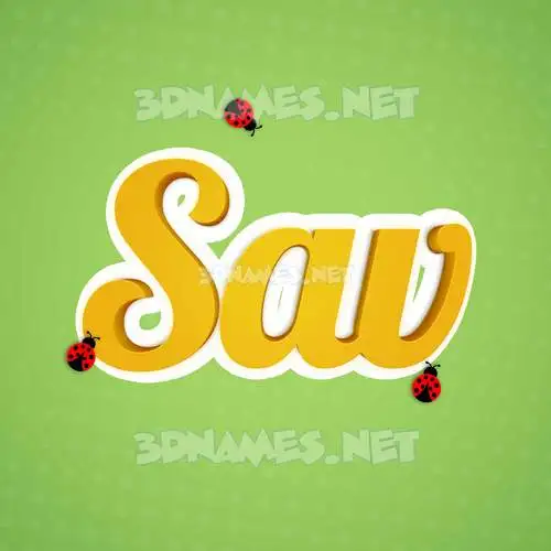 sav in Ladybugs style - 3D name wallpaper sav in Ladybugs style - 3D name wallpaper