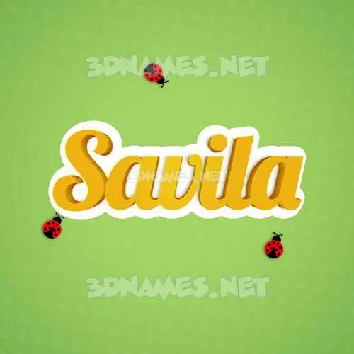 savila in Ladybugs style - 3D name wallpaper