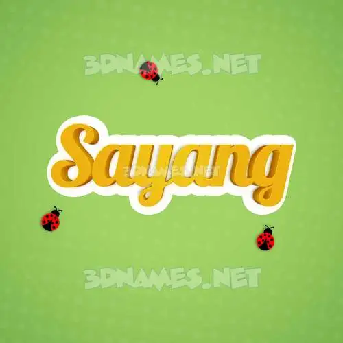 sayang in Ladybugs style - 3D name wallpaper sayang in Ladybugs style - 3D name wallpaper