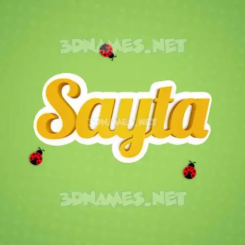 sayta in Ladybugs style - 3D name wallpaper sayta in Ladybugs style - 3D name wallpaper