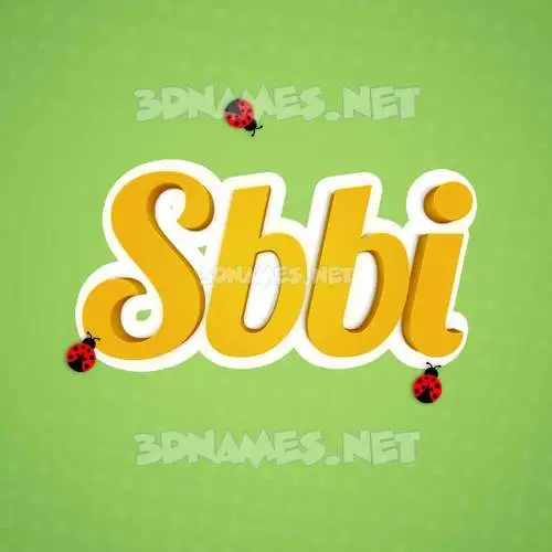 sbbi in Ladybugs style - 3D name wallpaper
