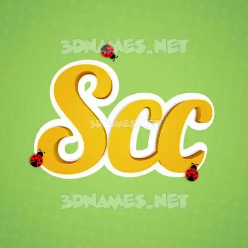 scc in Ladybugs style - 3D name wallpaper