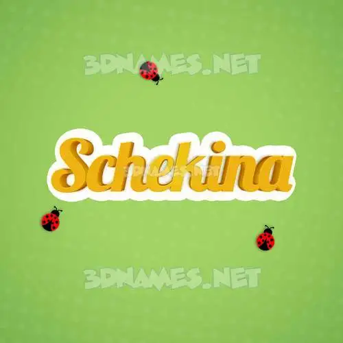 schekina in Ladybugs style - 3D name wallpaper