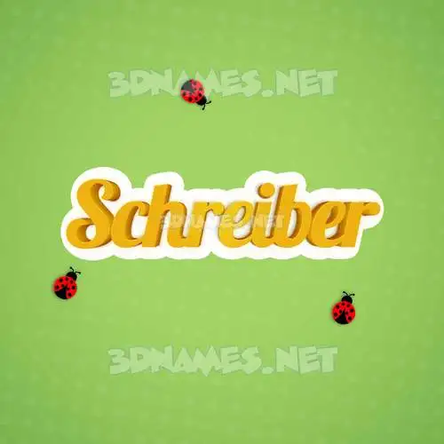 schreiber in Ladybugs style - 3D name wallpaper schreiber in Ladybugs style - 3D name wallpaper