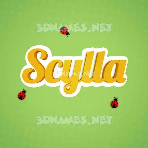 scylla in Ladybugs style - 3D name wallpaper