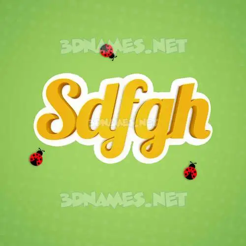 sdfgh in Ladybugs style - 3D name wallpaper