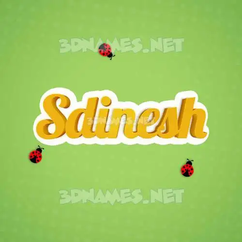 sdinesh in Ladybugs style - 3D name wallpaper sdinesh in Ladybugs style - 3D name wallpaper